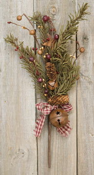 Rustic Holiday Pine Pick 16"  (Pack of 4)