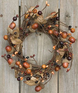 Country Mix Acorn Ring - 4"/8"  (Pack of 4)