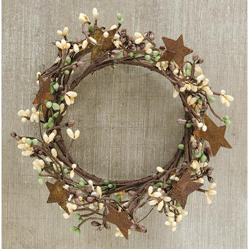 Pip Berry Ring With Stars Coffee Bean Mix 4" (Pack of 4)