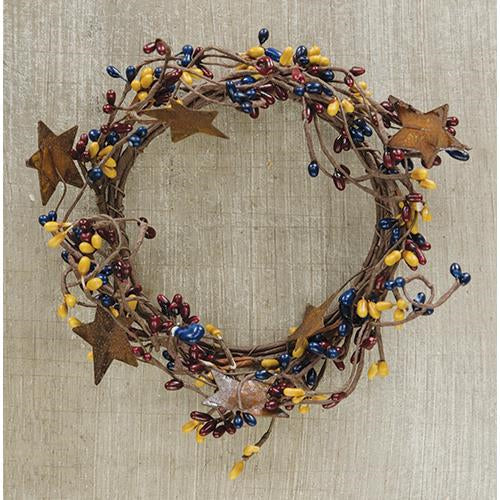 Pip Berry Ring With Stars Colonial Mix 4"  (Pack of 4)