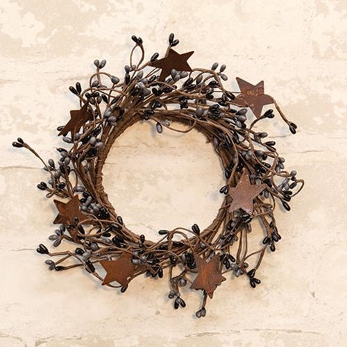 Pip Berry Ring With Stars Gray & Black 4" (Pack of 4)