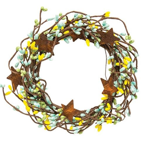 Pip Berry Ring With Stars Spring Mix 4" (Pack of 4)