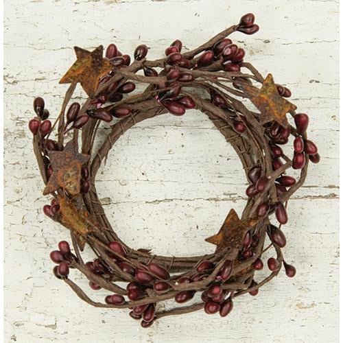 Pip Berry Ring With Stars Burgundy 2" (Pack of 4)