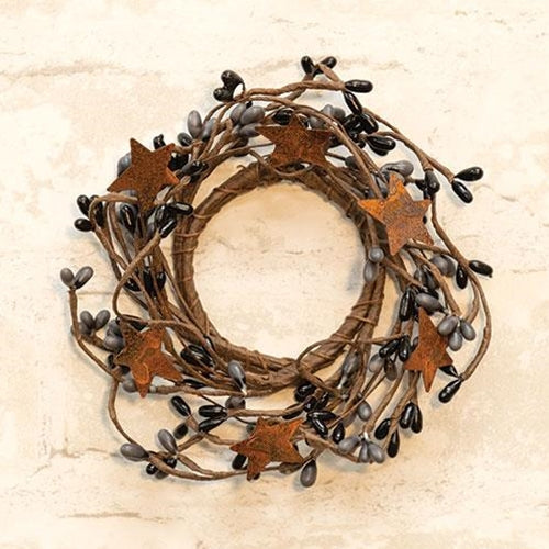 Pip Berry Ring With Stars Gray & Black 2" (Pack of 4)