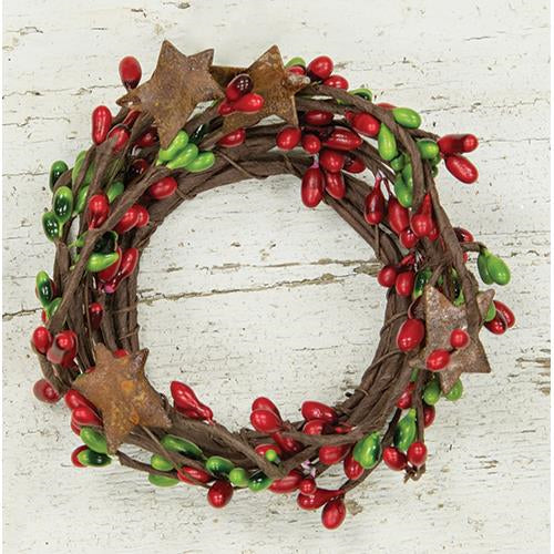 Pip Berry Ring With Stars Red and Green 2" (Pack of 4)