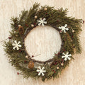 Pine & Snowflakes Wreath - 12" (Pack of 2)