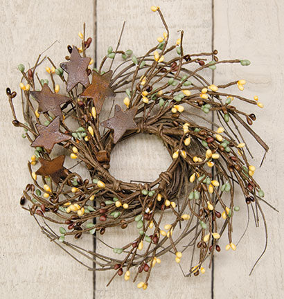 10" Coffee Bean Pip & Twig Wreath (Pack of 4)