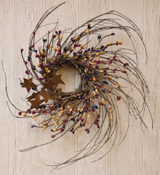 10" Colonial Mix Pip & Twig Wreath (Pack of 4)