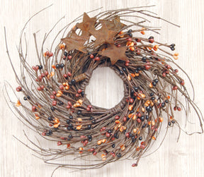Primitive Mix Pip & Star Twig Wreath 10" (Pack of 4)