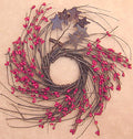 Red Pip & Star Twig Wreath 10"  (Pack of 4)