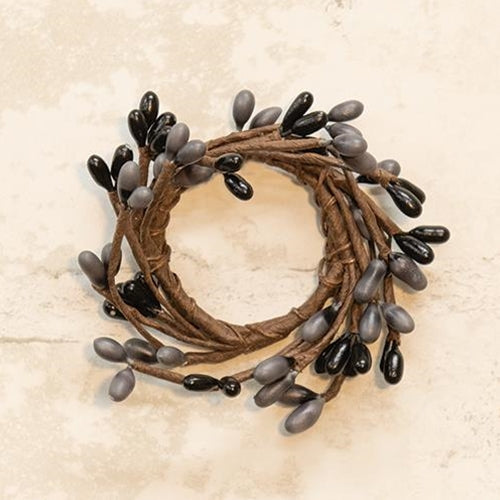 Mini Pip Berry Ring Gray & Black 1.5" (Pack of 4)