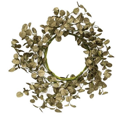 Foamy Silver Dollar Wreath Sage 20"