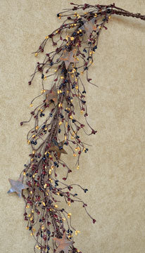Pip Berry Garland With Stars Colonial Mix 40" (Pack of 2)
