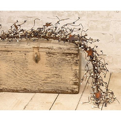 Pip Berry Garland With Stars Farmhouse Mix 40" (Pack of 2)