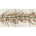 Pip Berry Garland With Stars Red and Green 40"