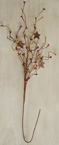 Burgundy/Gold Pip & Star Spray 24" (Pack of 4)