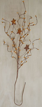 Old Gold Pip & Star Spray 24" (Pack of 4)