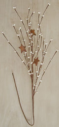 Ivory Pip & Star Spray 24"  (Pack of 4)