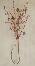 Red Pip & Star Spray 24" (Pack of 4)