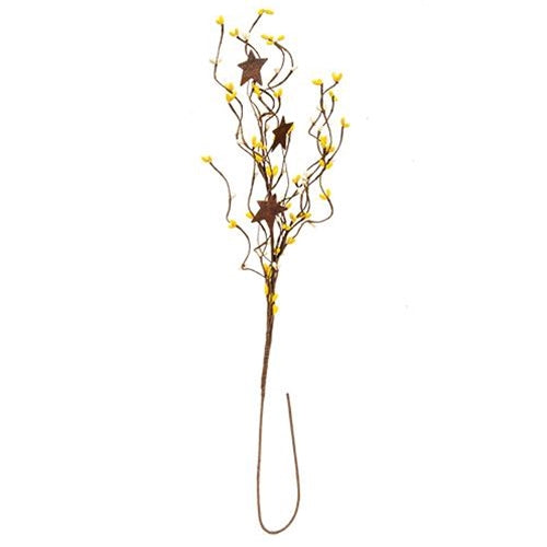 Yellow & Cream Pip & Star Spray 24" (Pack of 4)