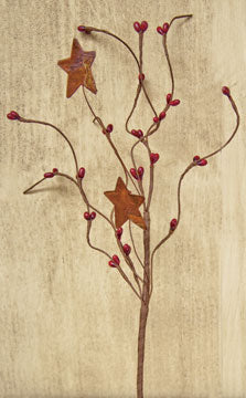 Burgundy Pip & Star Pick 12" (Pack of 4)