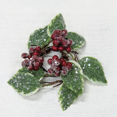 Winterberry Holly Candle Ring 1.5"  (Pack of 4)