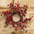 Red Berry Candle Ring 1.5" (Pack of 4)