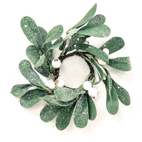 Snowberry Mistletoe Candle Ring 1.5"  (Pack of 4)