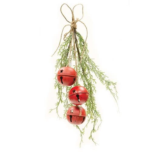 Ice Glazed Cedar Hanging Bush 15" (Pack of 2)