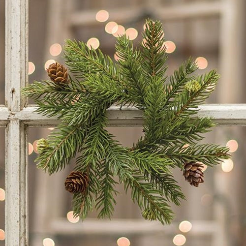 White Spruce Ring w/Cones 2" in 8" out  (Pack of 4)