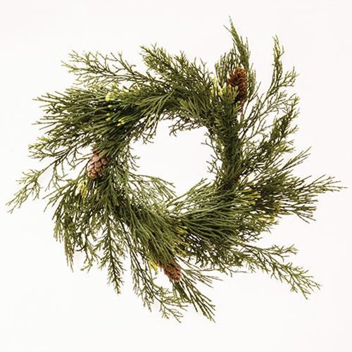 Alpine Cedar Candle Ring 5.5" (Pack of 2)