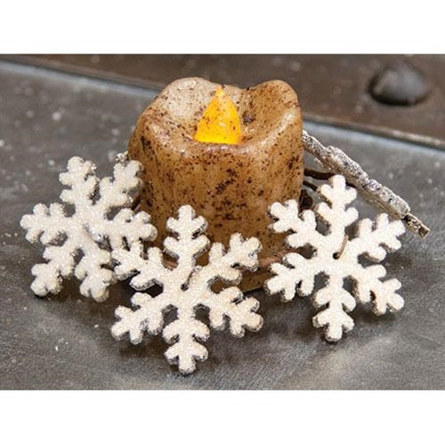 Snowflake Candle Ring 1.5"  (Pack of 4)