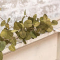 Penny Leaf Spray Dark Green 34"  (Pack of 4)