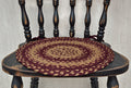 Burgundy/Tan Braided Chair Pad (Pack of 2)