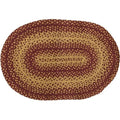 Burgundy/Tan Oval Rug 20x30