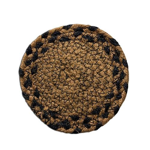 Braided Ebony Coaster (Pack of 4)