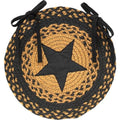 Black Star Braided Chair Pad (Pack of 2)
