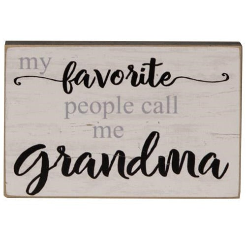 My Favorite People Call Me Grandma Block 2.75" x 4.25" (Pack of 4)
