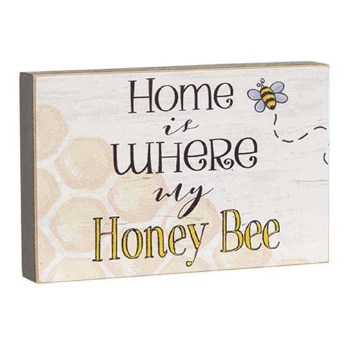 Home Is Where the Honey Bee Block 2.75" x 4.25" (Pack of 4)
