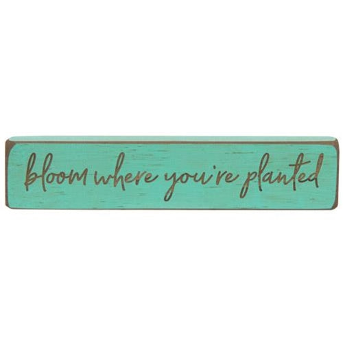 Bloom Where You're Planted Laser Cut Block 8" (Pack of 4)