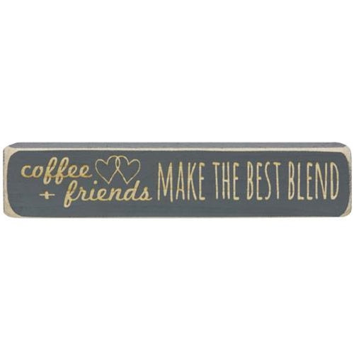 Coffee + Friends Make the Best Blend Laser Cut Block 8"  (Pack of 4)
