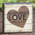 Love and a Cat Box Sign (Pack of 4)