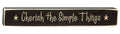 Cherish Simple Things Engraved Block 12" (Pack of 4)