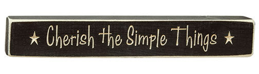 Cherish Simple Things Engraved Block 12" (Pack of 4)