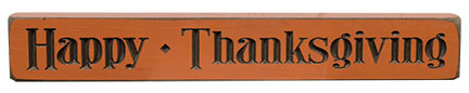 Happy Thanksgiving Engraved Block 12" (Pack of 4)