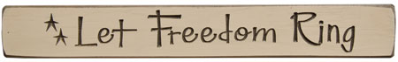 Let Freedom Ring Engraved Block 12" (Pack of 4)