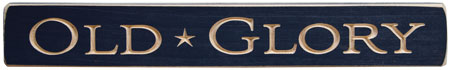Old Glory Engraved Block 12" (Pack of 4)