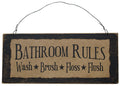 Bathroom Rules Sign (Pack of 2)