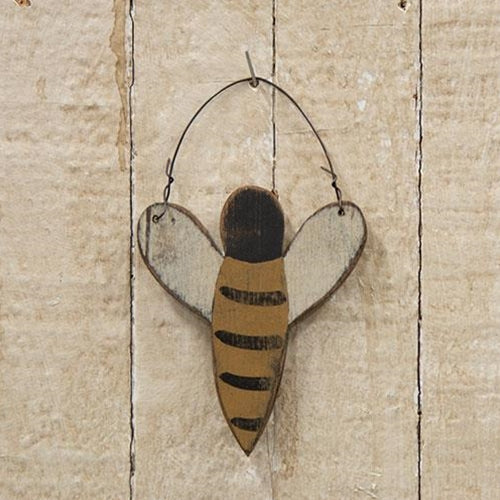 Wooden Bee Ornament (Pack of 4)
