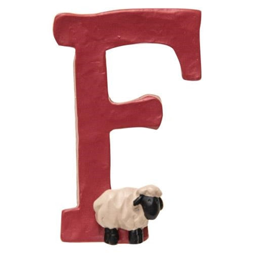 5/Set Resin "Faith" Letters With Holy Family & Sheep